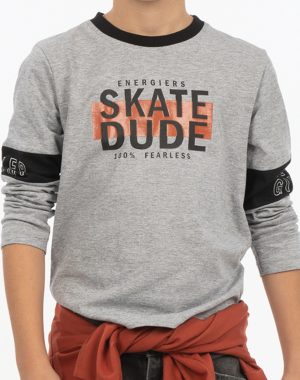 Long sleeve blouse print Skate Dude