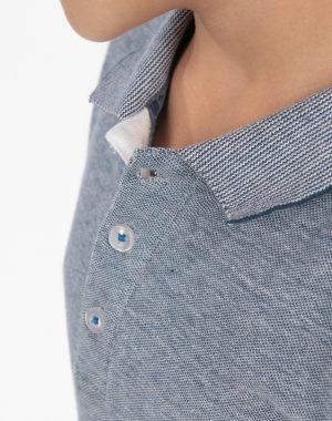 Pique polo blouse