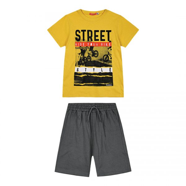 Boy΄s jersey set with a print on the front side