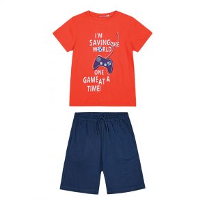 Boy΄s jersey set with a print on the front side