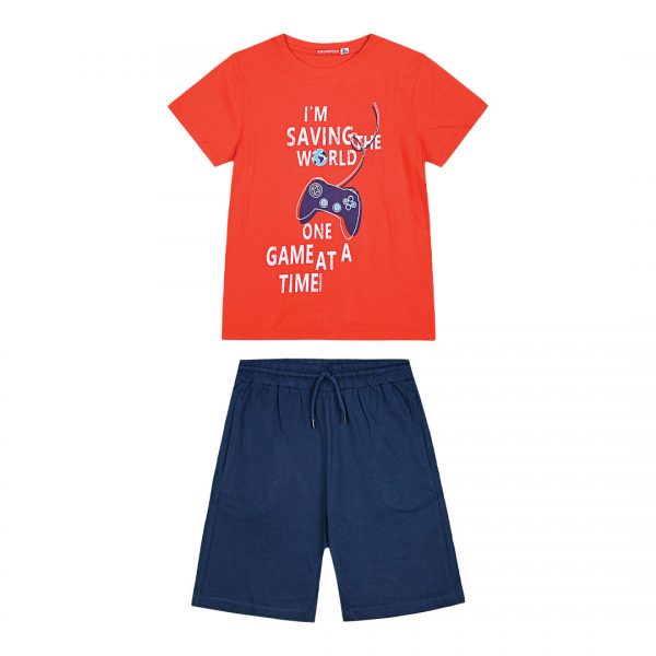 Boy΄s jersey set with a print on the front side