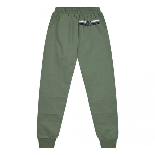 Boy΄s sweatpants with ribbed panelling and print