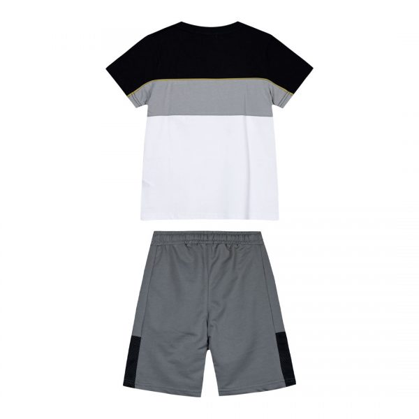 Boy΄s jersey set with panelling and print