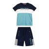 Boy΄s jersey set with panelling and print