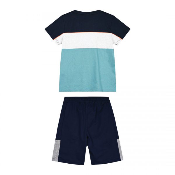 Boy΄s jersey set with panelling and print