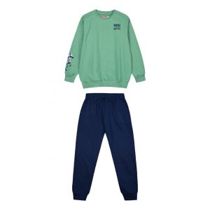 Boy΄s french terry  tracksuit with print