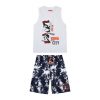 Boy΄s jersey set with print on the shirt and bermuda