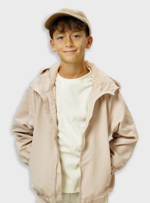 Light jacket with hood for boys