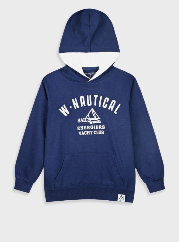 Pullover hoodie with embroidery for boys