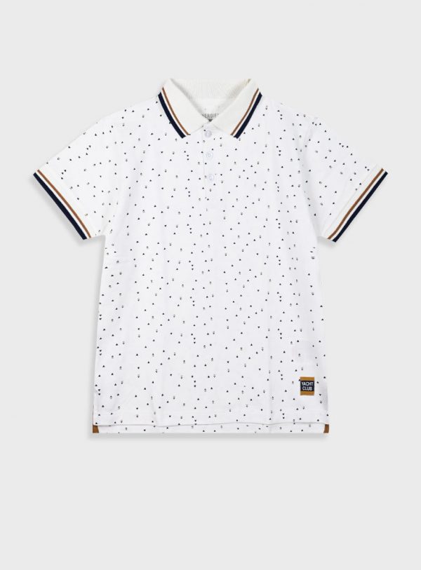 Printed polo for boys