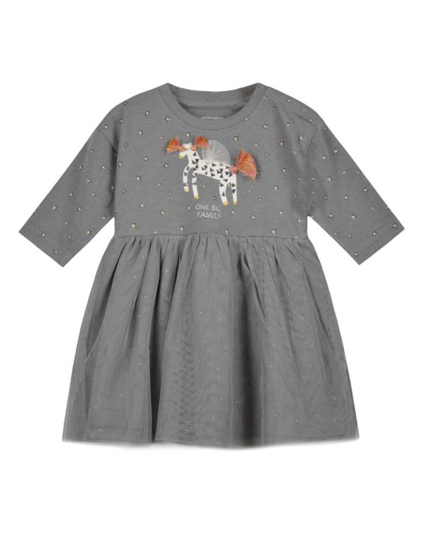 Baby dress with stars and soft tulle. (0-18 Months)