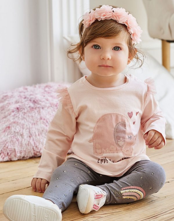 Baby Girl΄s Set with Leggings and T-Shirt with Easy Opening (0-18 Months)