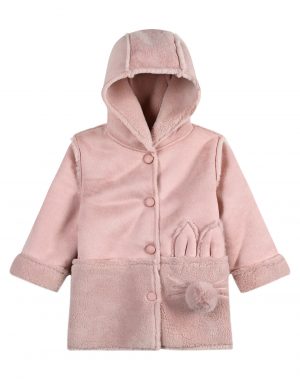 Baby mouton coat for Girl with hood. (6-24 Months)