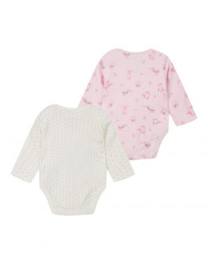 Baby set of 2 cotton rompers - underwear with allover print (0 - 18 Months)