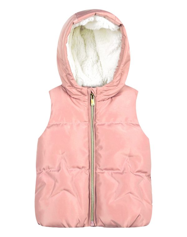 Girl΄s sleeveless vest with hood  (6 - 18 Months)