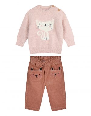 Baby Girl 2-piece set, easy opening (6-18 Months)