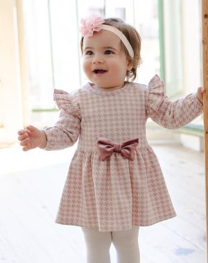 Baby Poplin Dress with Bow Front (3  -18 Months)