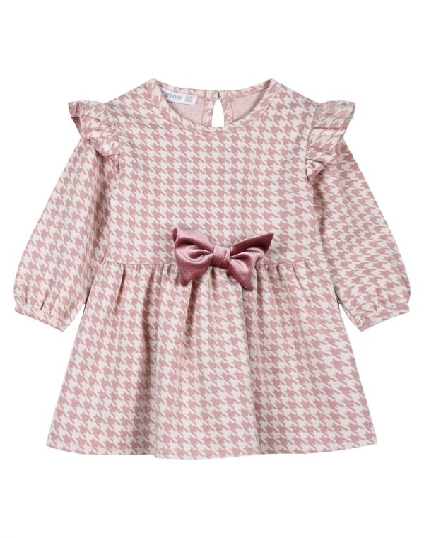 Baby Poplin Dress with Bow Front (3  -18 Months)