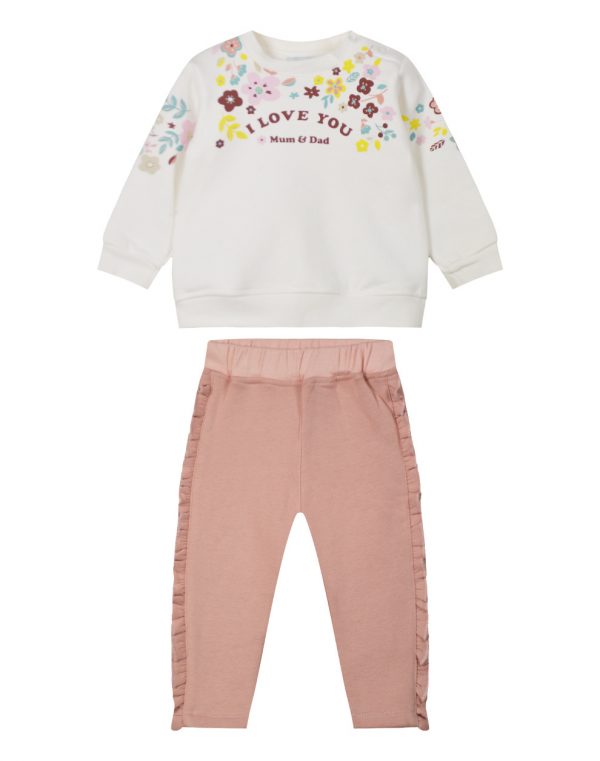 Baby Girl set with print (3-18)