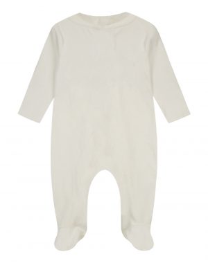 Velor bodysuit for Girls with front pockets (Age range: 0 Months -15 Months)