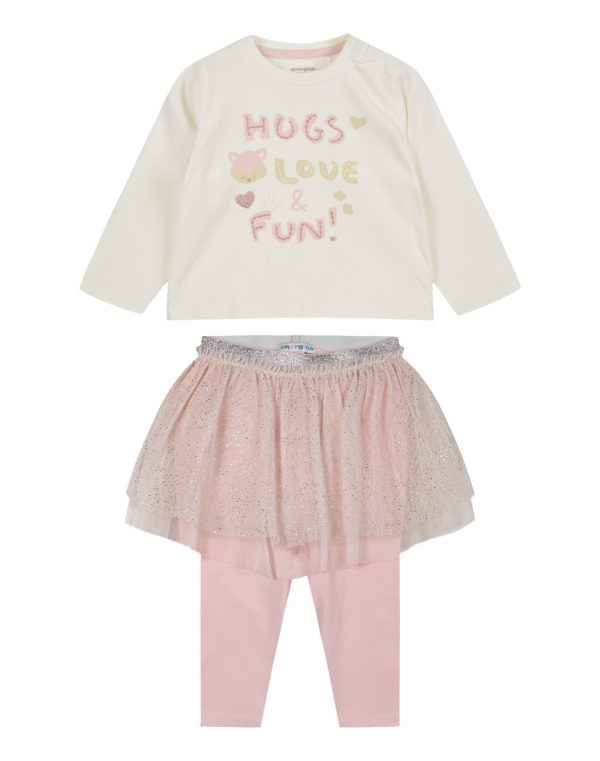 Baby Girl΄s Set with Leggings and Tulle Skirt (3-18 Months)