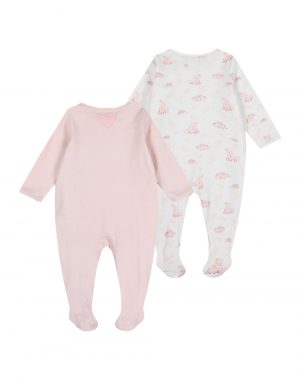 ENERGIERS gift set 2-piece cotton robbers with zipper, Girl (3 -18 months)