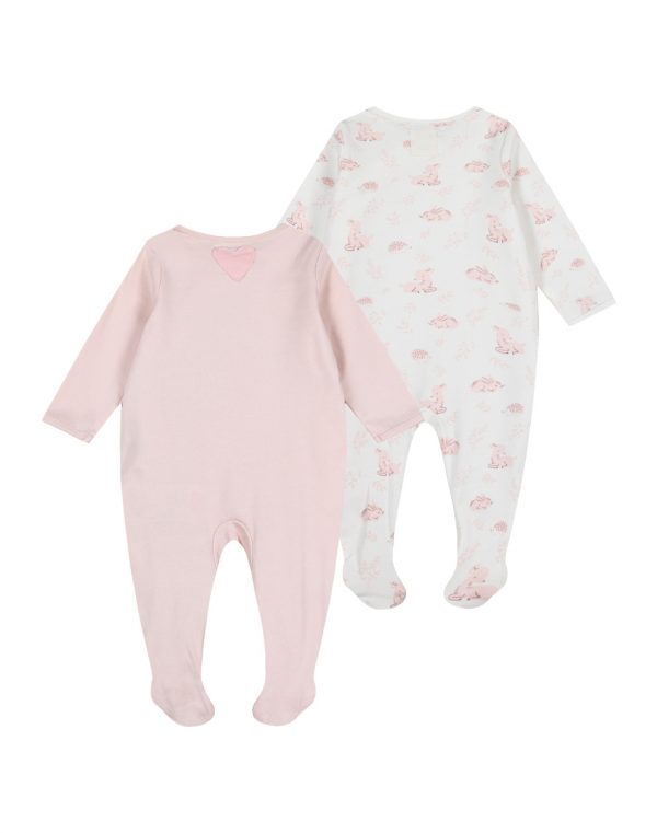 ENERGIERS gift set 2-piece cotton robbers with zipper, Girl (3 -18 months)