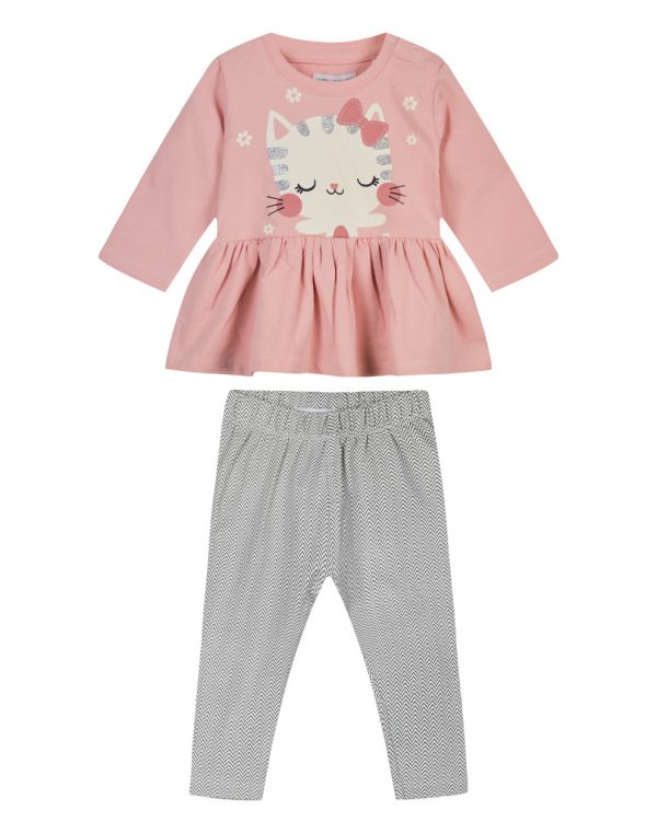 Baby Girl Cotton Tunic and Leggings Set (Age range: 3 Months -18 Months)