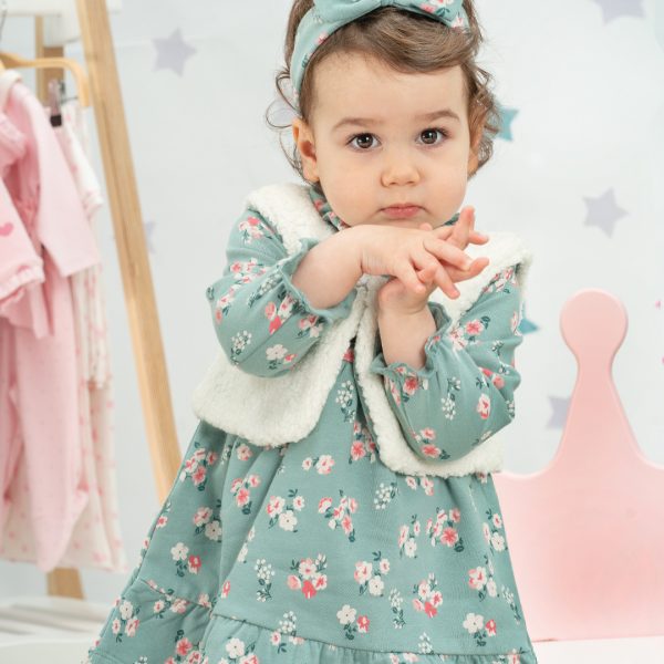 Baby dress with jacket and headband for girls ( 6 - 18 months)