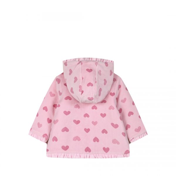 Baby jacket with hood for girls (3 - 18 months)