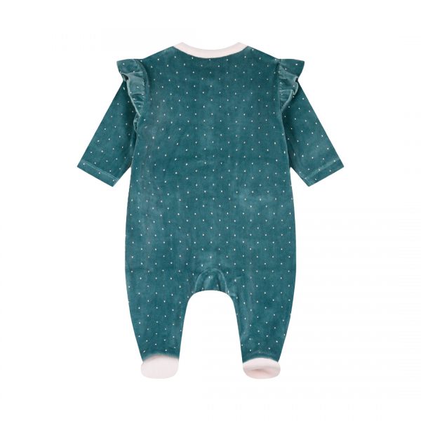 Baby velvet romper for girls (0 - 15 months)