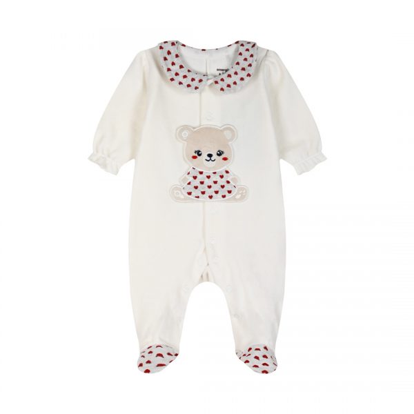 Baby velvet romper for girls (0 - 15 months)