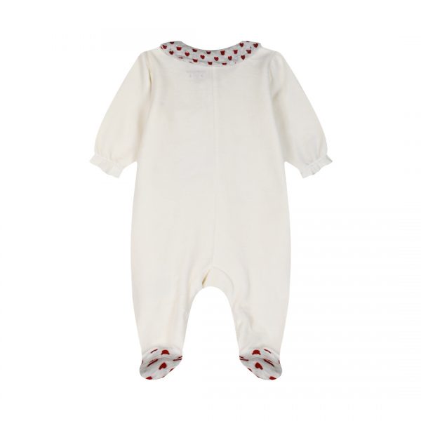 Baby velvet romper for girls (0 - 15 months)