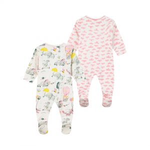 Baby set of 2 rompers for girls (premature - 18 months)