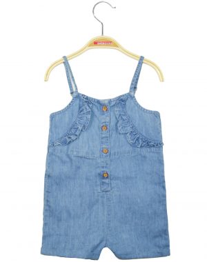 Denim playsuit for baby girls (3 - 18 months)