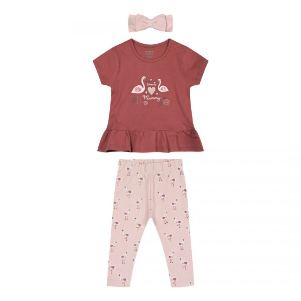 Baby girl΄s 3 piece set with print (3-18 months)