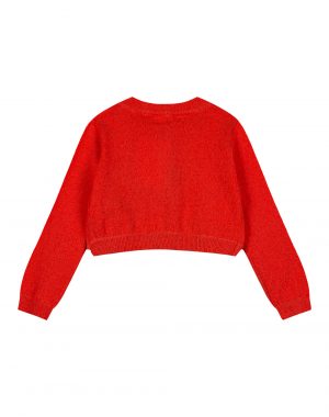 Knit bolero with metallic lurex thread for girls