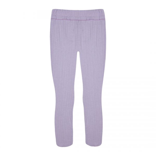 Solid colour ribbed leggings