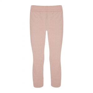 Solid colour ribbed leggings