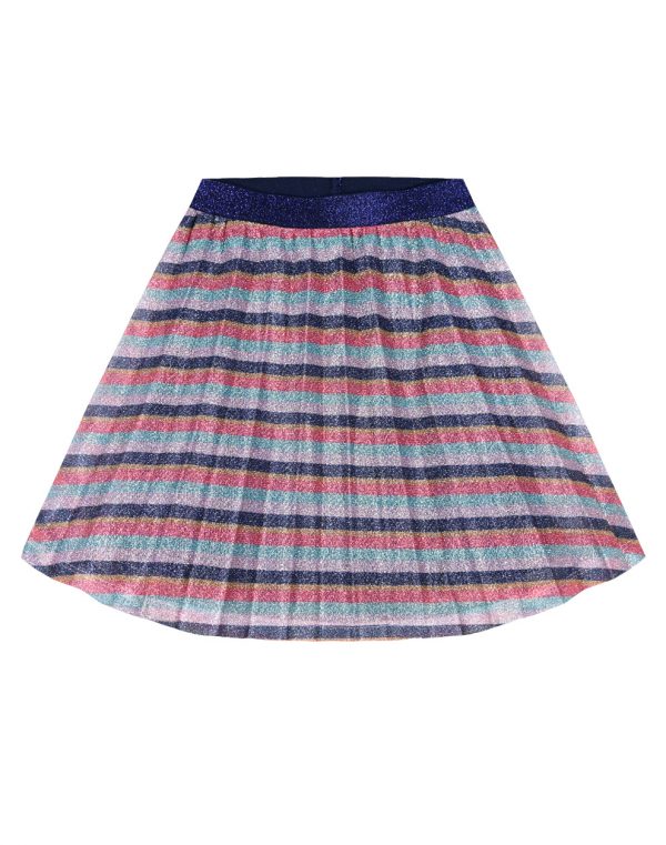 Girl΄s pleated striped skirt