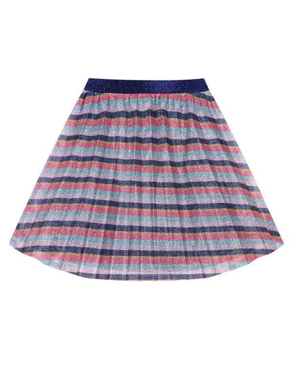 Girl΄s pleated striped skirt