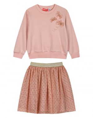 Girl΄s set fleece blouse and tulle skirt