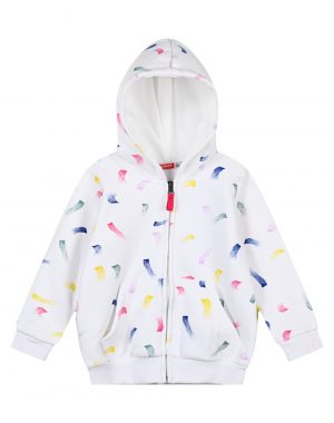 Girl΄s all over print fleece jacket