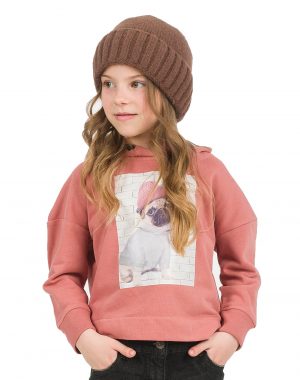 Girl΄s fleece blouse with hood