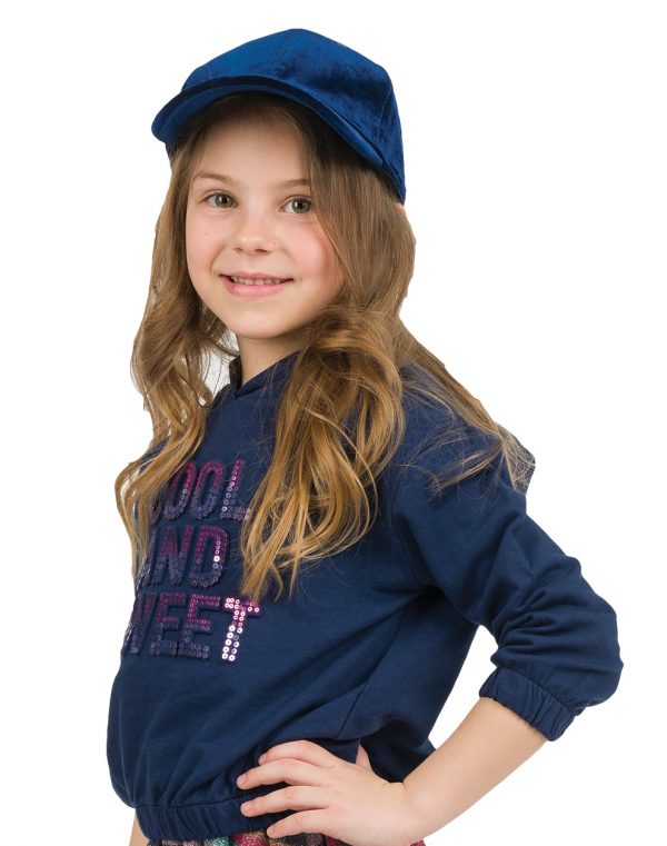 Girl΄s fleece blouse with hood