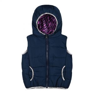 Girl΄s doublefaced puffer vest jacket