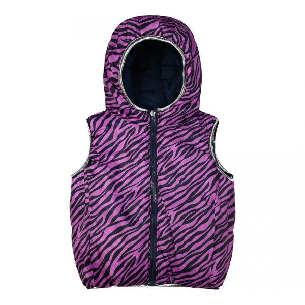 Girl΄s doublefaced puffer vest jacket