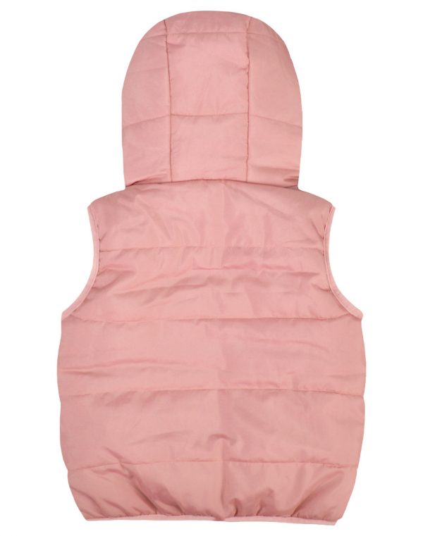 Girl΄s doublefaced puffer vest jacket