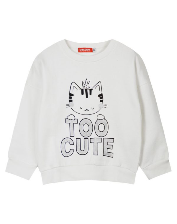 Girl΄s fleece blouse with print