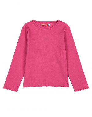 Girl΄s solid colour ribbed blouse